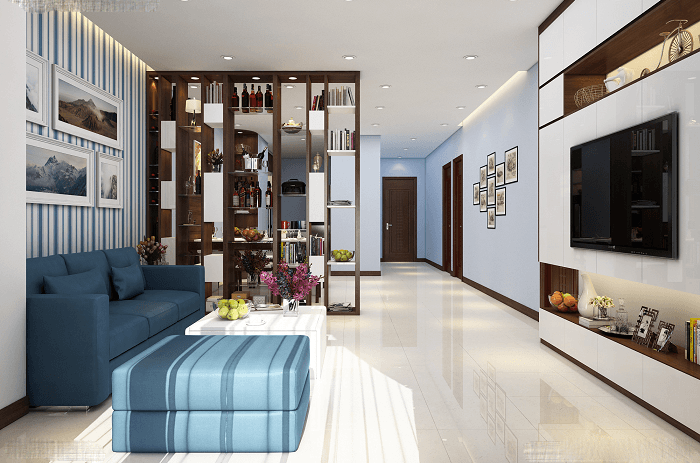 23+ Mẫu thiết kế nội thất phòng khách nhà ống 4m - 5m ĐẸP - HIỆN ĐẠI - SANG  TRỌNG nhất 2022